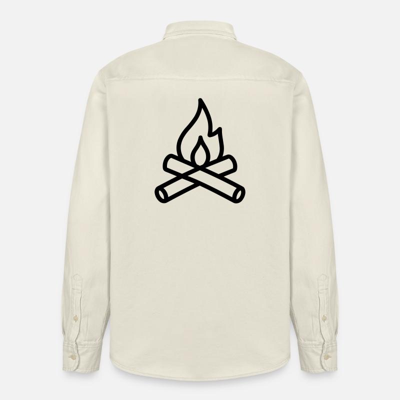 feu de camp - Chemise unisexe coupe décontractée bio Stanley/Stella - écru doux