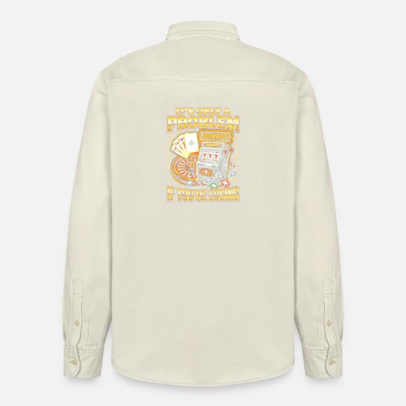 Nur ein Problem Beim Verlieren - Relaxed Fit Unisex Organic Hemd von Stanley/Stella - Natur