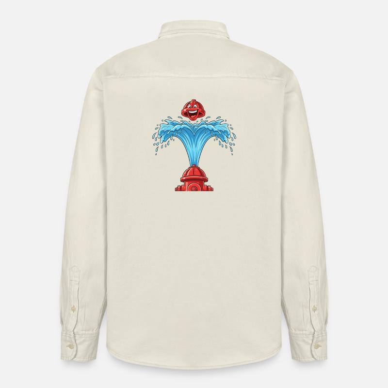 Herzsprudel aus Hydrant - Relaxed Fit Unisex Organic Hemd von Stanley/Stella - Natur