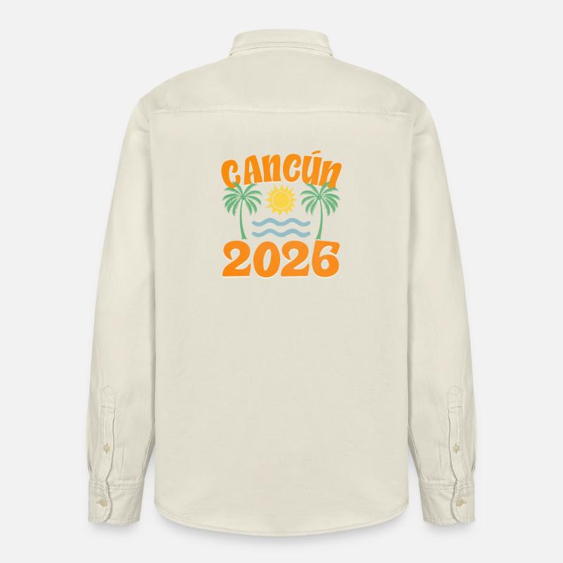 Cancún 2026 - Chemise unisexe coupe décontractée bio Stanley/Stella - écru doux