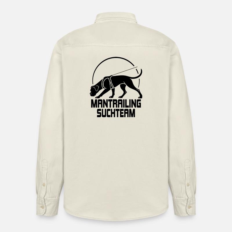 Boxer Mantrailing Suchteam Hunde Wilsigns - Relaxed Fit Unisex Organic Hemd von Stanley/Stella - Natur