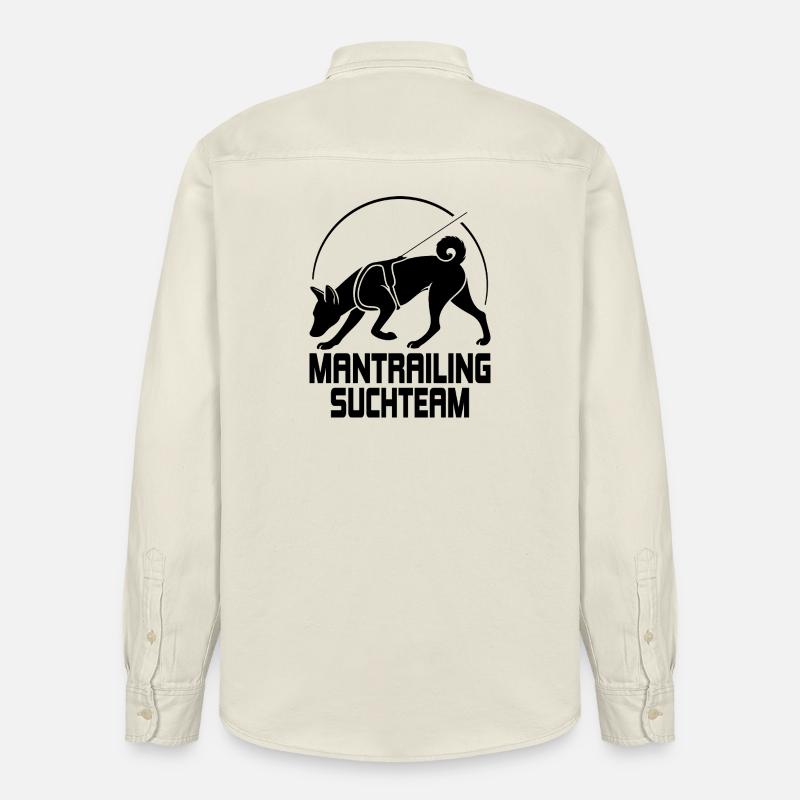 Basenji Mantrailing Suchteam Hunde Wilsigns - Relaxed Fit Unisex Organic Hemd von Stanley/Stella - Natur