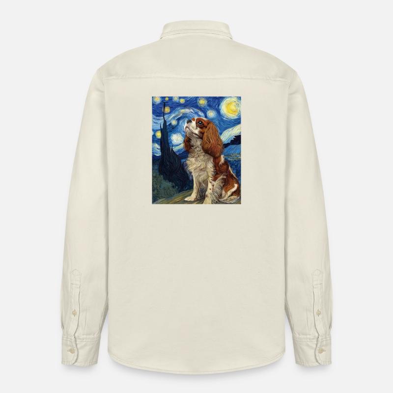 Cavalier King Charles Spaniel - Chemise unisexe coupe décontractée bio Stanley/Stella - écru doux