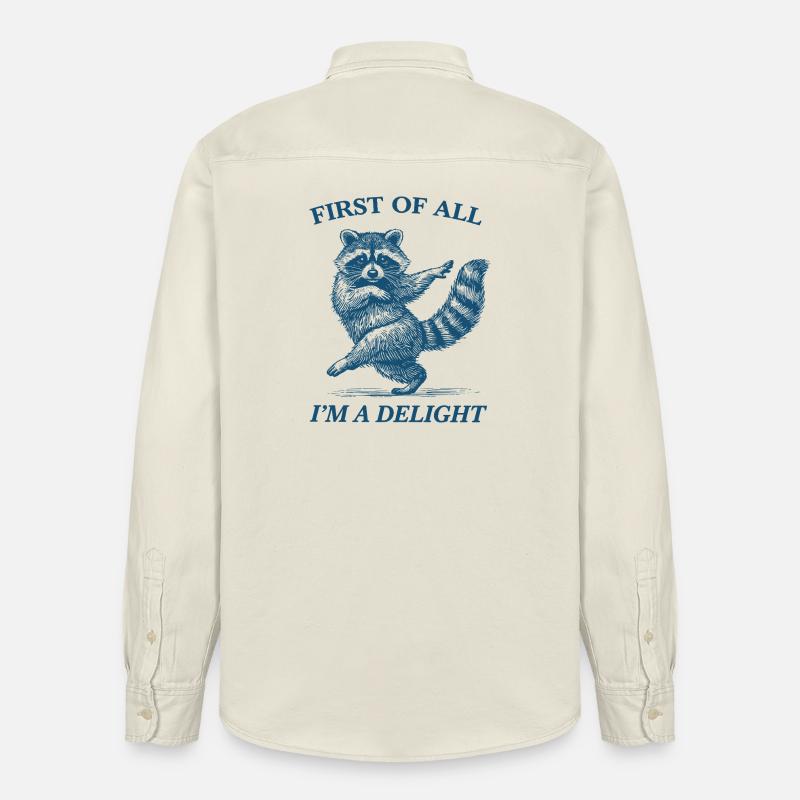 Zunächst einmal bin ich ein Delight-Waschbär - Relaxed Fit Unisex Organic Hemd von Stanley/Stella - Natur