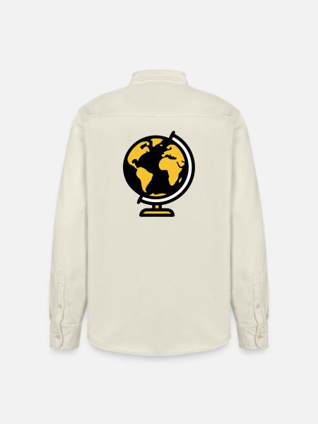 Globe Globe Earth School - Relaxed Fit Unisex Organic Shirt by Stanley/Stella - soft Ecru