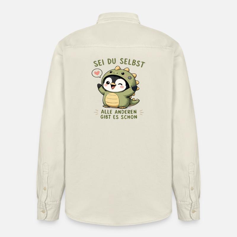 Sei du selbst - Pinguin - Relaxed Fit Unisex Organic Hemd von Stanley/Stella - Natur