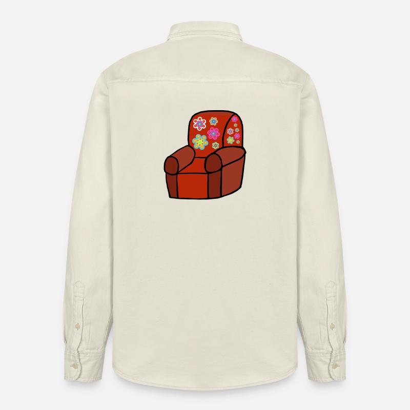 Sessel Feierabend Pause  - Relaxed Fit Unisex Organic Hemd von Stanley/Stella - Natur