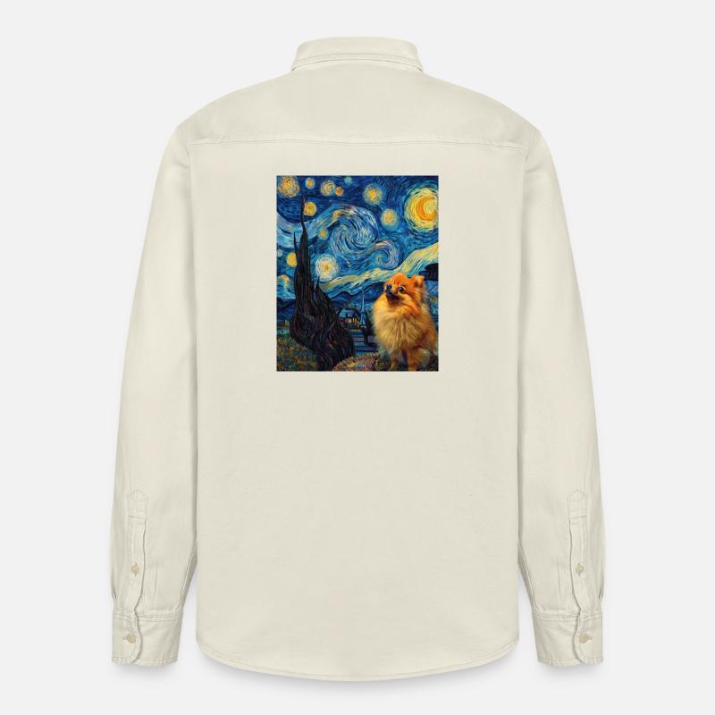 Zwergspitz Spitz Pomeranian - Relaxed Fit Unisex Organic Hemd von Stanley/Stella - Natur