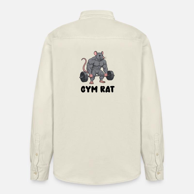 Muskulöse Ratte im Comic Stil - Relaxed Fit Unisex Organic Hemd von Stanley/Stella - Natur