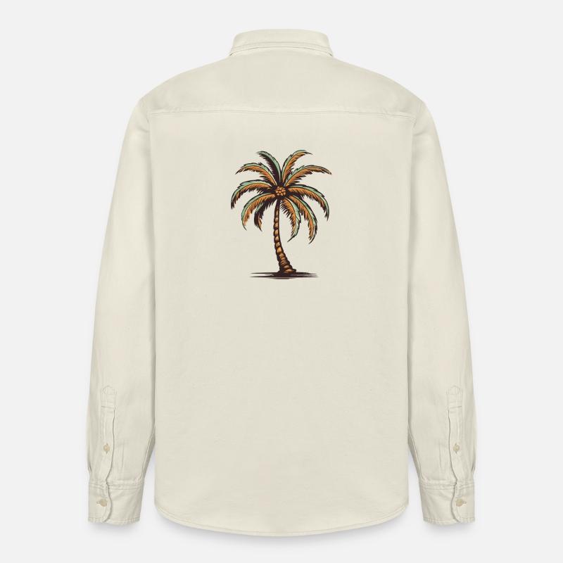 Île Palm - Chemise unisexe coupe décontractée bio Stanley/Stella - écru doux