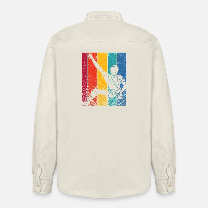 Boulderer Boulder Bouldern - Relaxed Fit Unisex Organic Hemd von Stanley/Stella - Natur