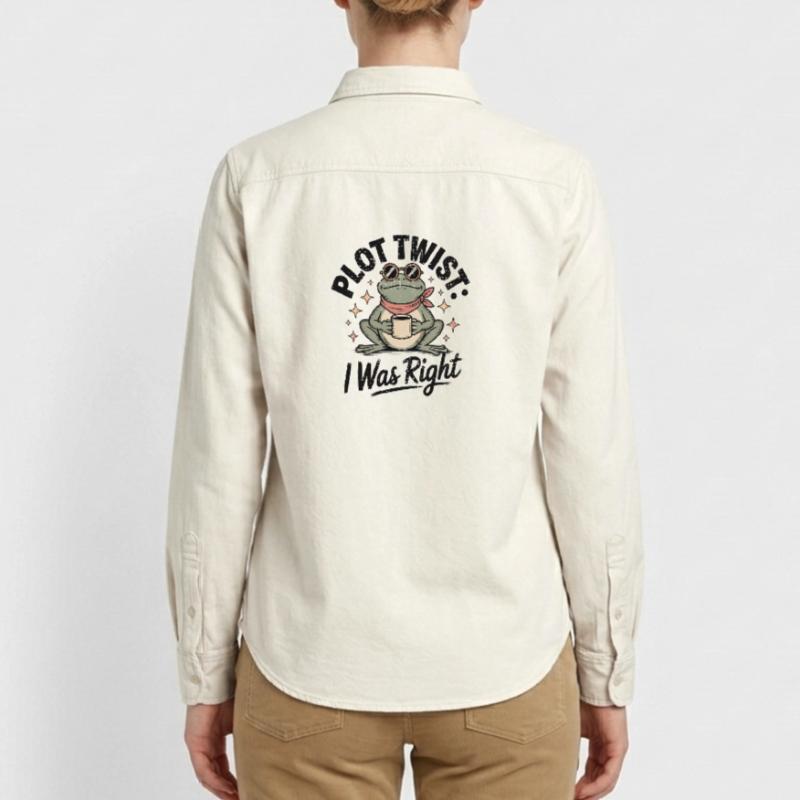Plot Twist Frog : J’avais raison Chemise unisexe coupe décontractée bio Stanley/Stella
