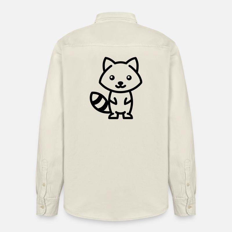 Waschbär - Relaxed Fit Unisex Organic Hemd von Stanley/Stella - Natur