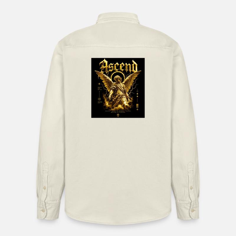 Goldener Engel Ascensus - Relaxed Fit Unisex Organic Hemd von Stanley/Stella - Natur
