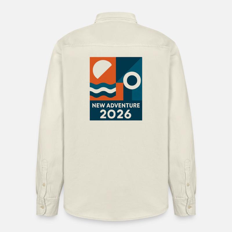 Nouvelle Aventure 2026 - Chemise unisexe coupe décontractée bio Stanley/Stella - écru doux