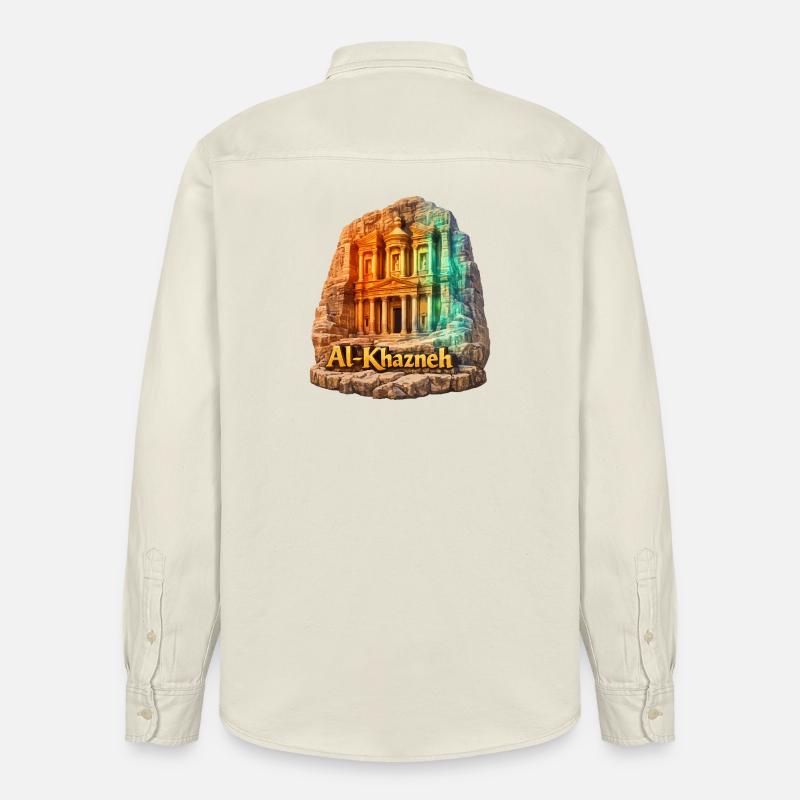 AlKhazneh Petra Regenbogen - Relaxed Fit Unisex Organic Hemd von Stanley/Stella - Natur
