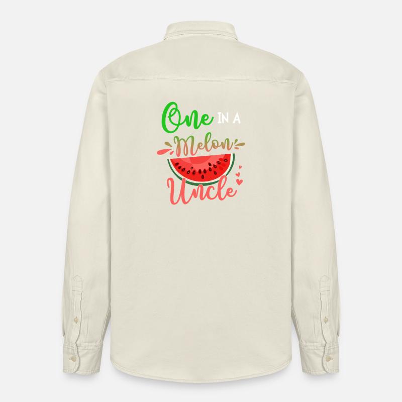 Un dans un melon, oncle - Chemise unisexe coupe décontractée bio Stanley/Stella - écru doux