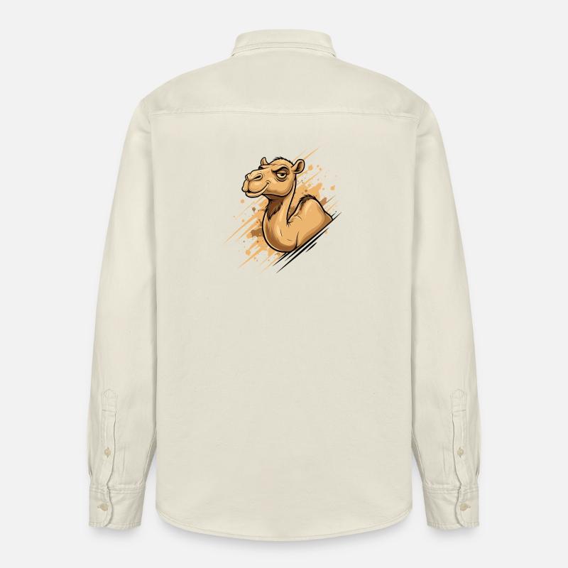 Kamel Karikatur Spritz-Splash - Relaxed Fit Unisex Organic Hemd von Stanley/Stella - Natur