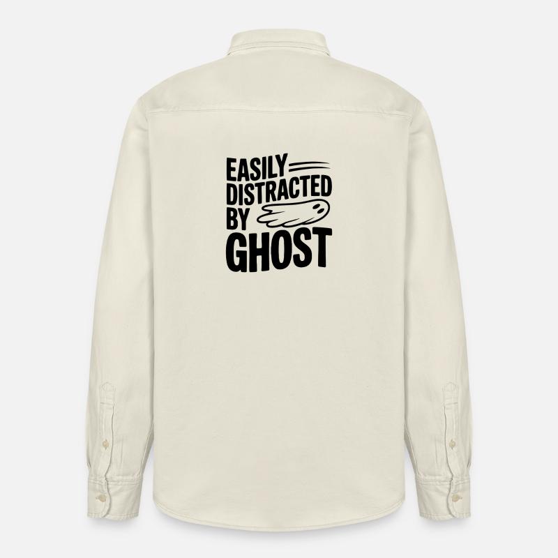 Facilement distraite par Ghost - Chemise unisexe coupe décontractée bio Stanley/Stella - écru doux