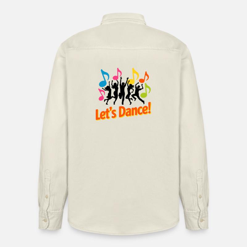 Notes sur la soirée dansante néon - Chemise unisexe coupe décontractée bio Stanley/Stella - écru doux