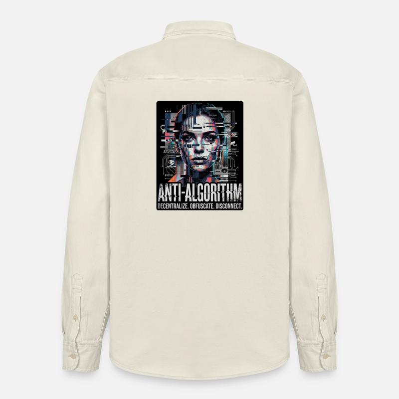 Anti Algorithme - Chemise unisexe coupe décontractée bio Stanley/Stella - écru doux