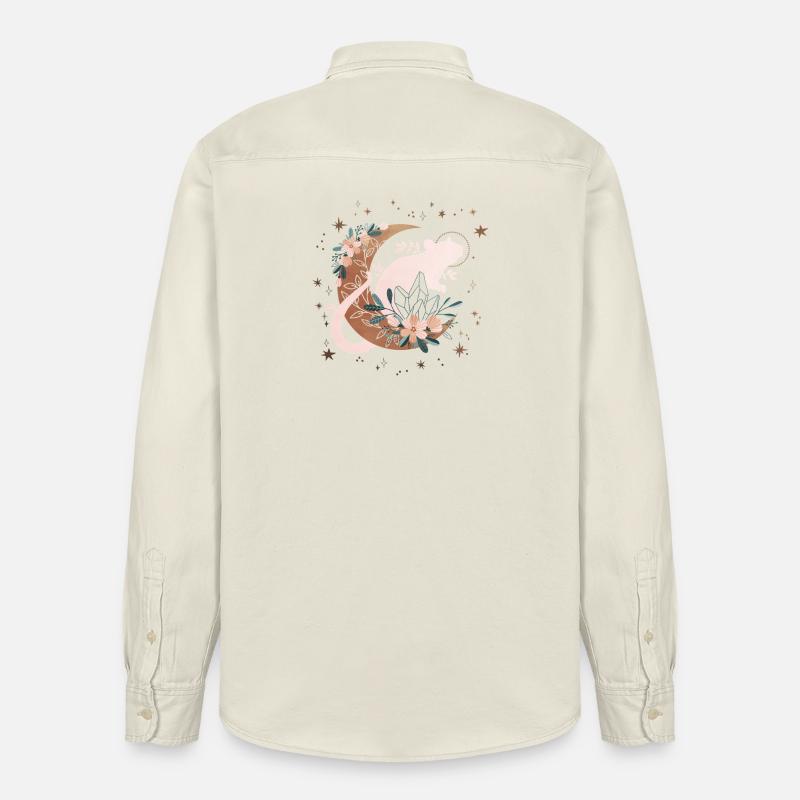 Rat Lunaire Céleste - Chemise unisexe coupe décontractée bio Stanley/Stella - écru doux