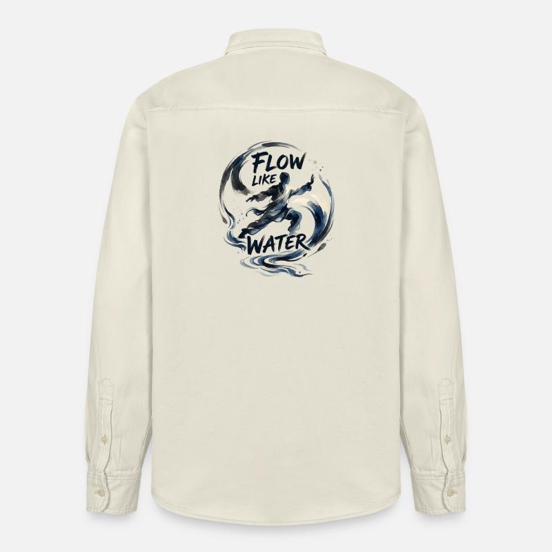 Flux du Tai Chi - Chemise unisexe coupe décontractée bio Stanley/Stella - écru doux