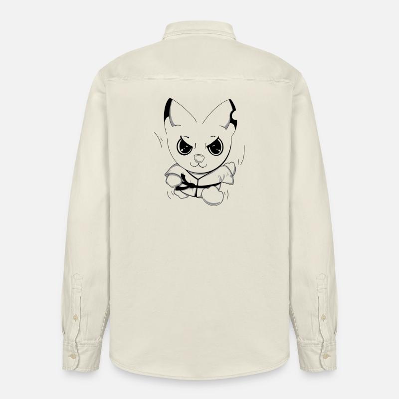 Karateeee - Relaxed Fit Unisex Organic Hemd von Stanley/Stella - Natur