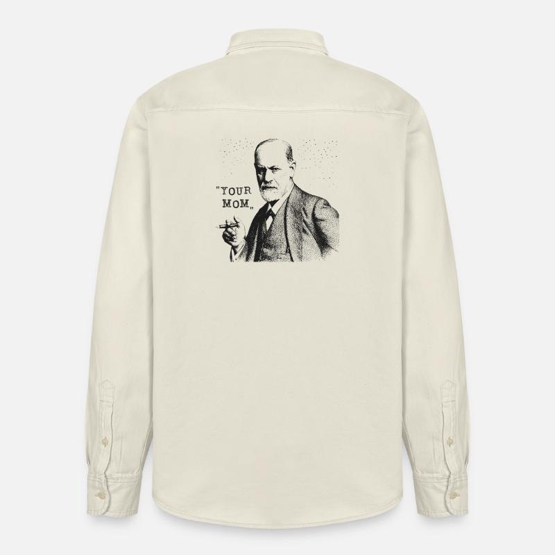 Your Mom - Siegmund Freud Statement - Relaxed Fit Unisex Organic Hemd von Stanley/Stella - Natur