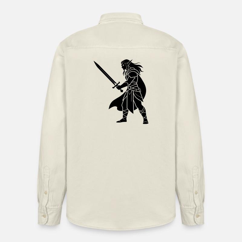 Dunkler Elf - Relaxed Fit Unisex Organic Hemd von Stanley/Stella - Natur
