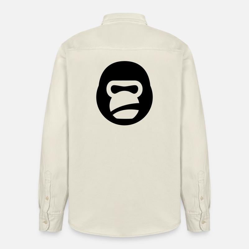Gorilla Kettlebell – Gym Beast Logo - Relaxed Fit Unisex Organic Hemd von Stanley/Stella - Natur