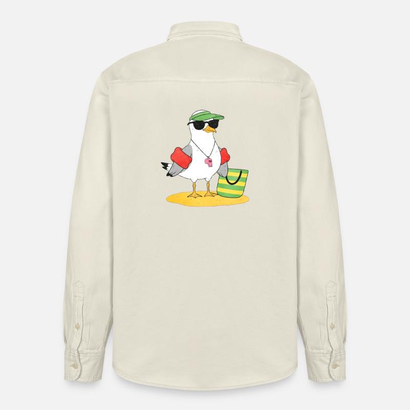 Seemöwe Strandlook - Relaxed Fit Unisex Organic Hemd von Stanley/Stella - Natur