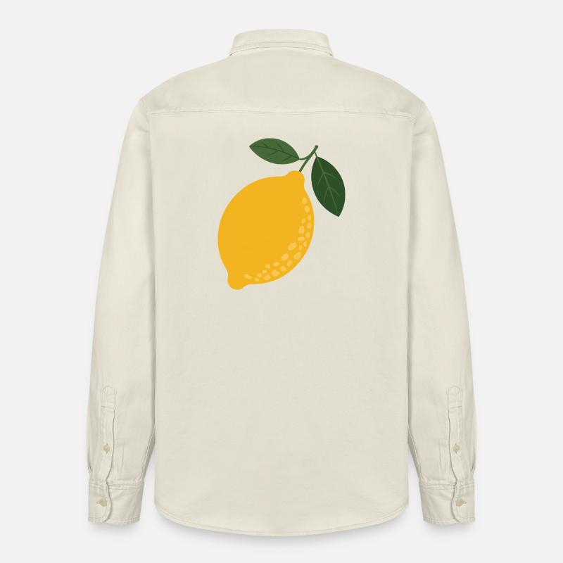 Sunny Lemon mit Leaf Duo - Relaxed Fit Unisex Organic Hemd von Stanley/Stella - Natur