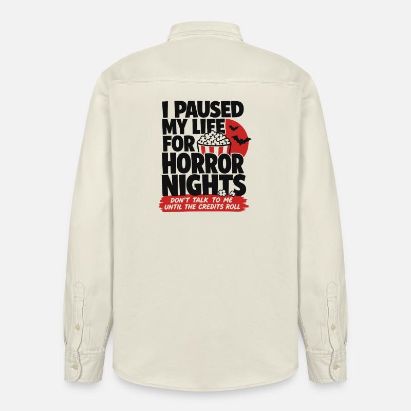 Horror Nights Credits Roll - Relaxed Fit Unisex Organic Hemd von Stanley/Stella - Natur