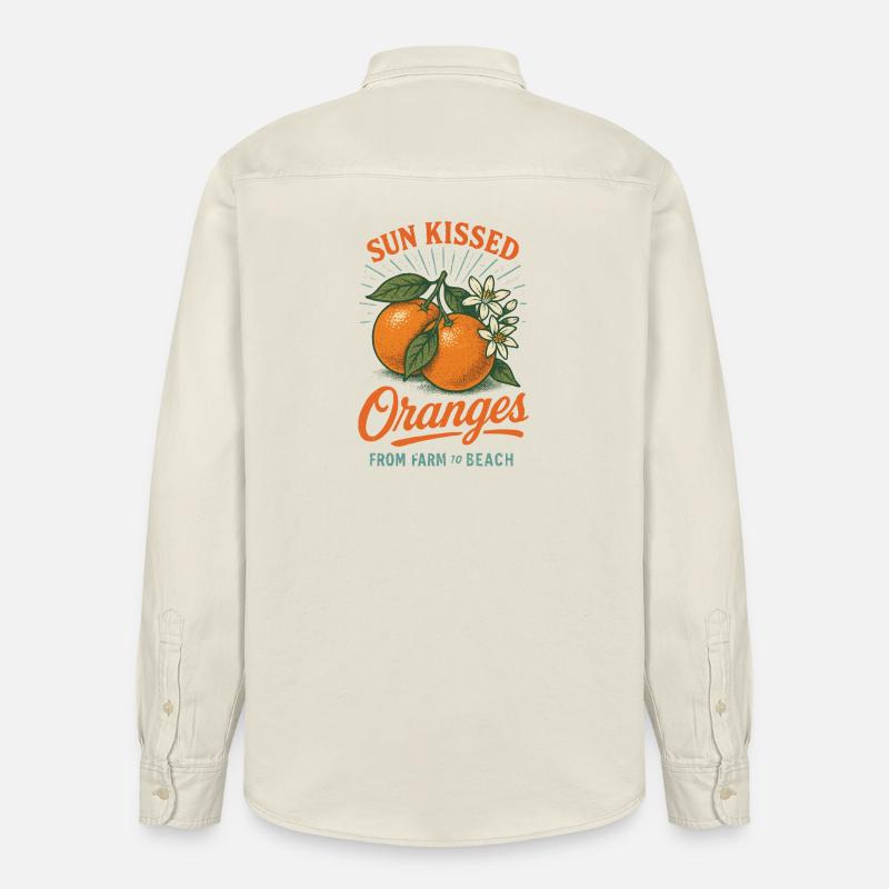 Orange Bronzées Été - Chemise unisexe coupe décontractée bio Stanley/Stella - écru doux