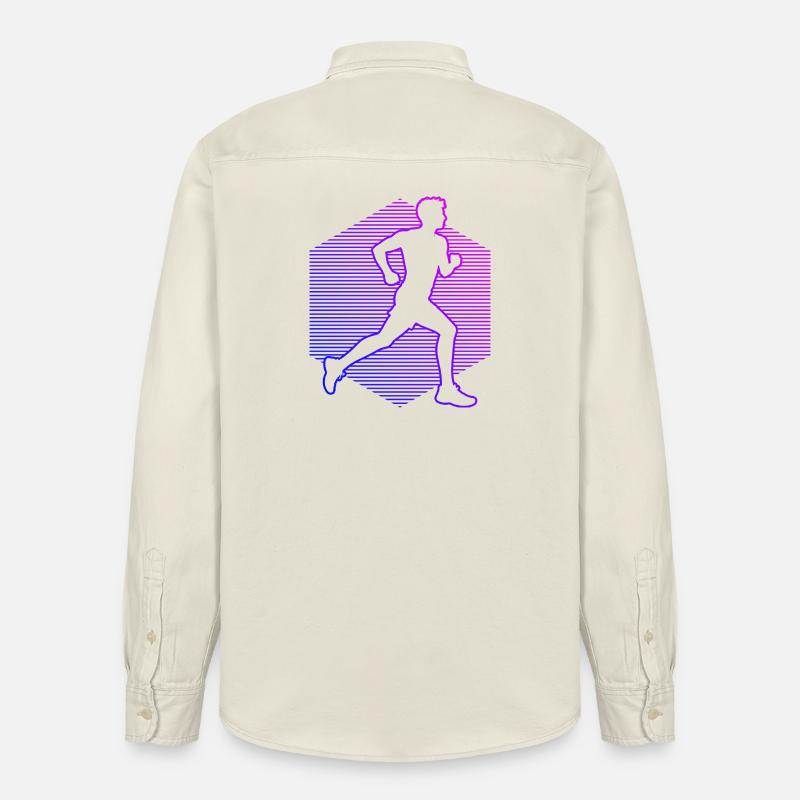 Geschenkidee für einen Running mit Running - Relaxed Fit Unisex Organic Hemd von Stanley/Stella - Natur