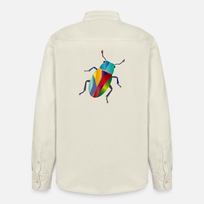 Bunter Juwelkäfer Regenbogen Stil - Relaxed Fit Unisex Organic Hemd von Stanley/Stella - Natur