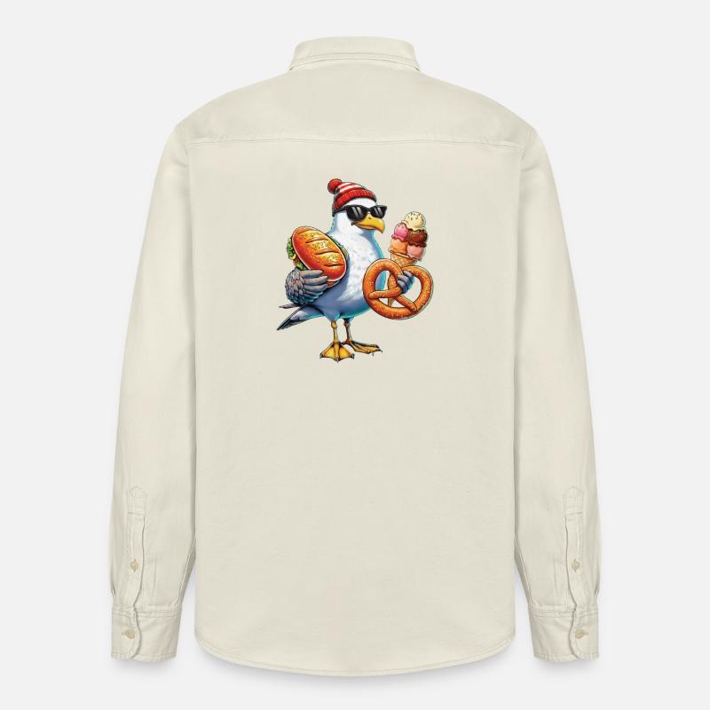 Möwe Brezel Eiscreme - Relaxed Fit Unisex Organic Shirt by Stanley/Stella - soft Ecru