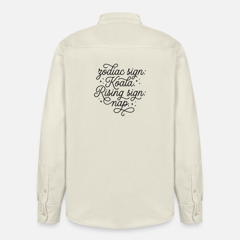 Sternzeichen Koala Aszendent Nickerchen - Relaxed Fit Unisex Organic Hemd von Stanley/Stella - Natur