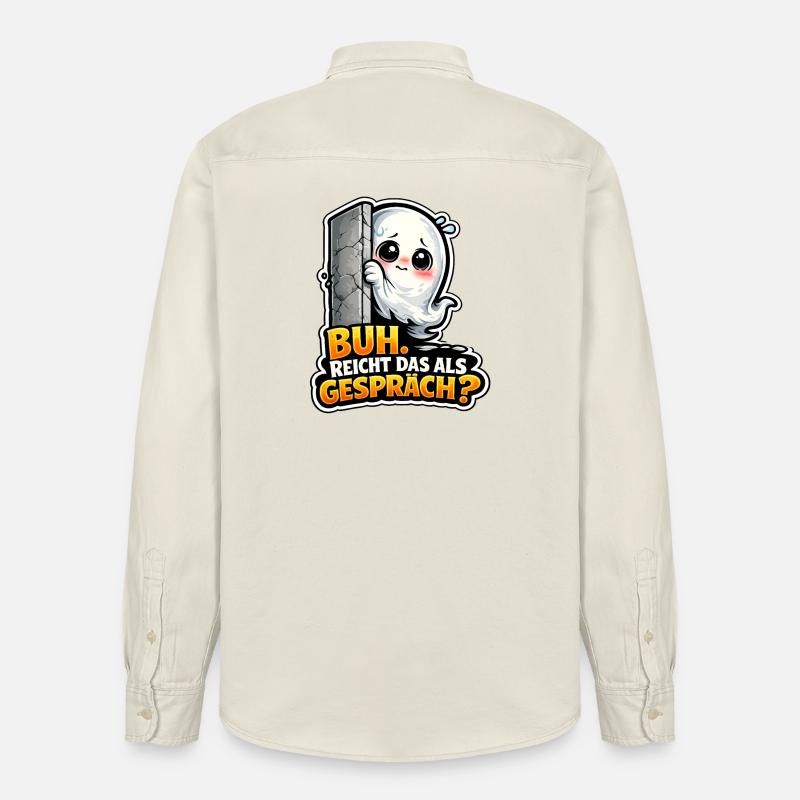 Funny Ghost - Relaxed Fit Unisex Organic Hemd von Stanley/Stella - Natur
