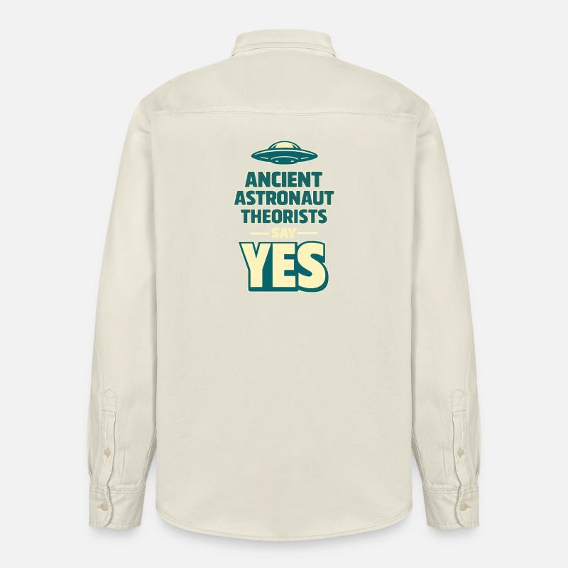 Ancient Astronaut Yes - Chemise unisexe coupe décontractée bio Stanley/Stella - écru doux