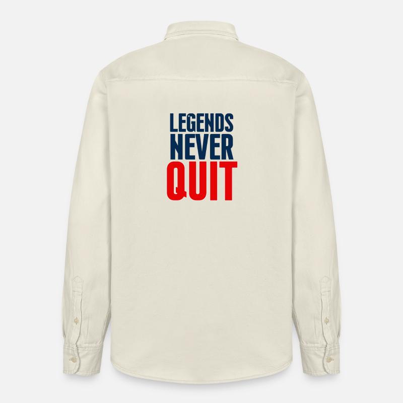 Legends Never Quit Bold - Chemise unisexe coupe décontractée bio Stanley/Stella - écru doux