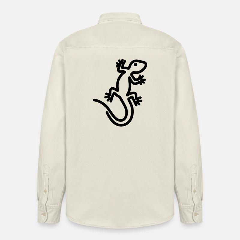 Eidechse - Relaxed Fit Unisex Organic Hemd von Stanley/Stella - Natur