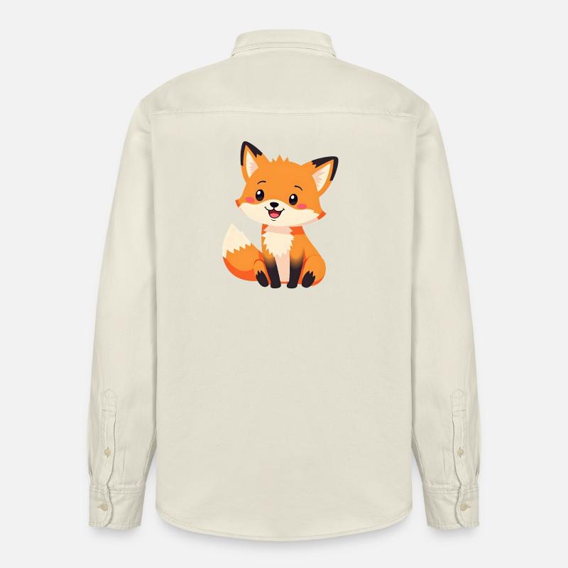 Fuchs - Relaxed Fit Unisex Organic Hemd von Stanley/Stella - Natur