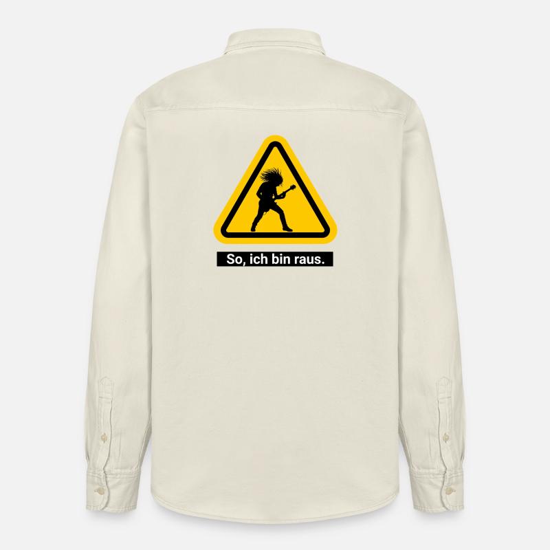 So, ich bin raus. Feierabend Warnschild - Relaxed Fit Unisex Organic Hemd von Stanley/Stella - Natur