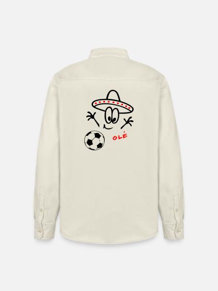 Sombrero Fußball  - Relaxed Fit Unisex Organic Hemd von Stanley/Stella - Natur
