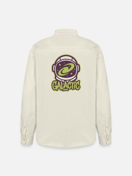 Galaxy Astronaut Helmet Logo - Relaxed Fit Unisex Organic Shirt by Stanley/Stella - soft Ecru