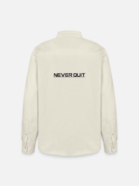 Motif d’endurance Never Quit - Chemise unisexe coupe décontractée bio Stanley/Stella - écru doux