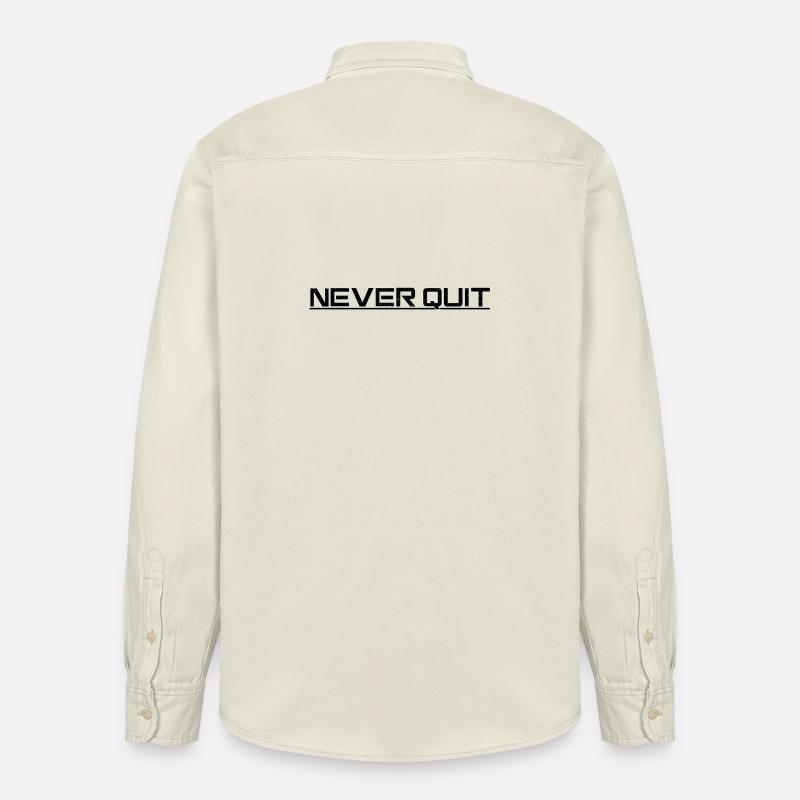 Never Quit Ausdauer Motiv - Relaxed Fit Unisex Organic Hemd von Stanley/Stella - Natur