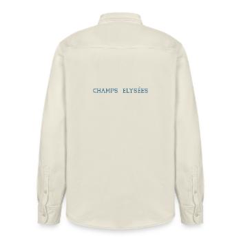 ChampsElysees - Chemise unisexe coupe décontractée bio Stanley/Stella - écru doux - Dos - AI Model Male 178 light (178cm)